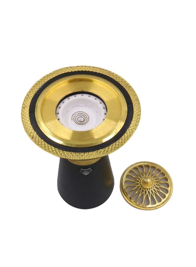 عام مبخرة كهربائية بتصميم فريد، مبخرة عربية قابلة للشحن عبر USB، باللون الأسود - Image 1